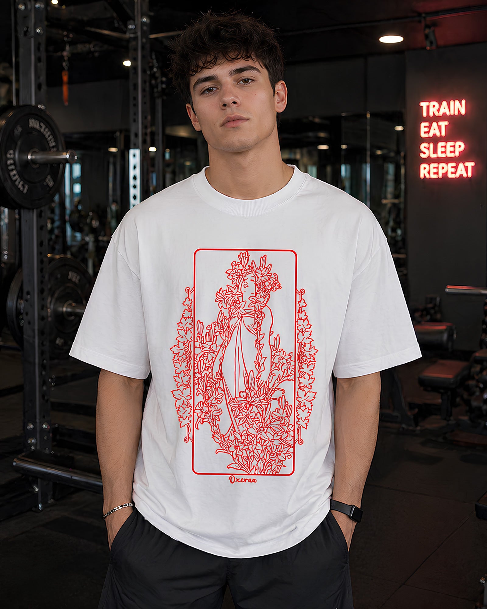 The Lily Aesthetic Print - Oversized T-Shirt for Men