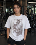 The Lily Aesthetic Print - Oversized T-Shirt for Women