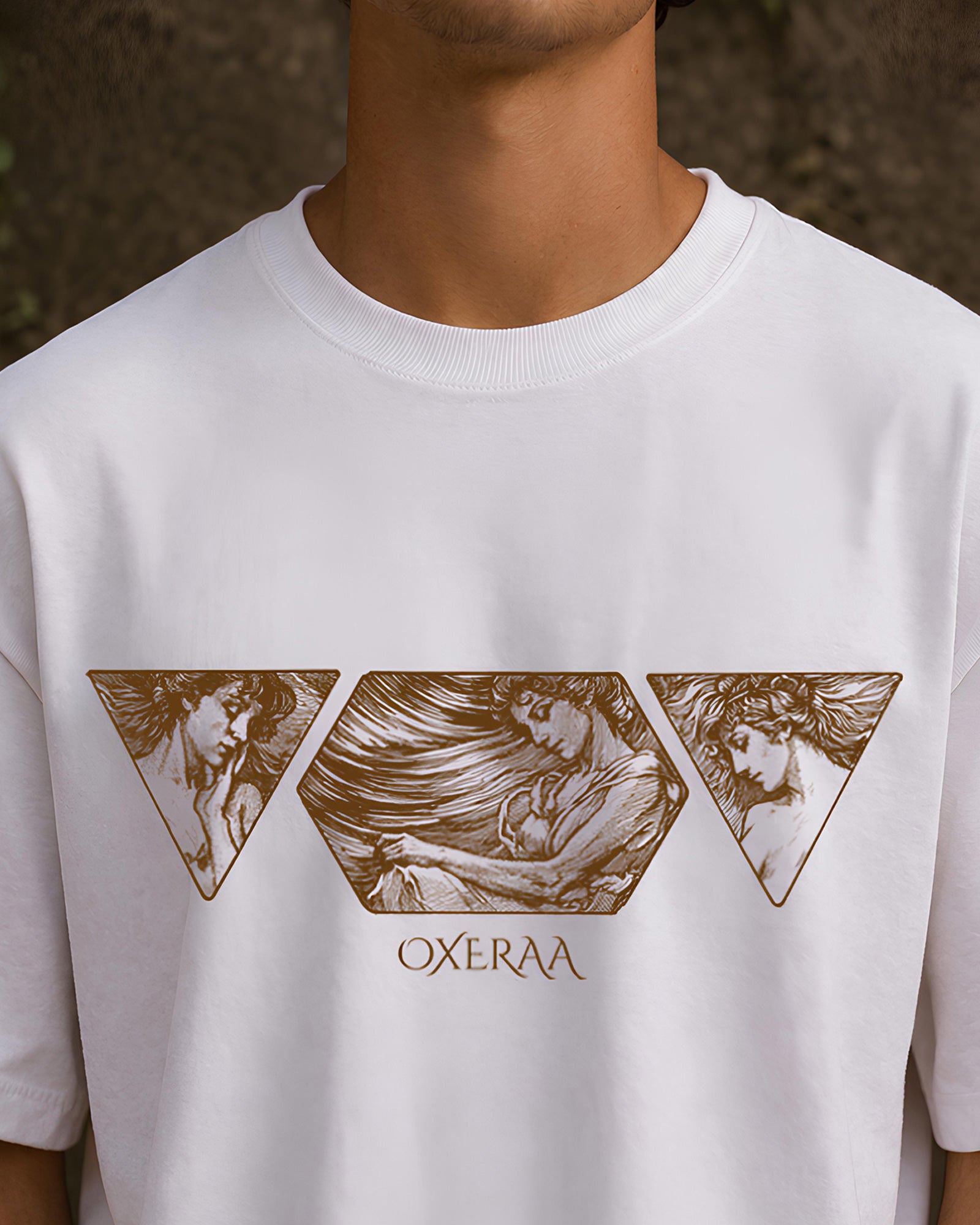 The Three Graces Aesthetic Print - Oversized T-Shirt for Men