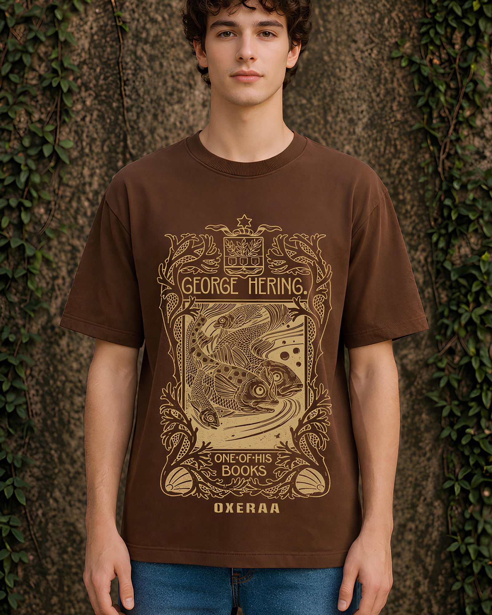 Tide Crest Aesthetic Print - Oversized T-Shirt for Men