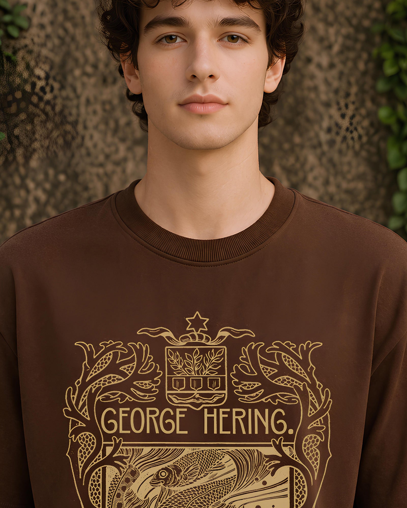 Tide Crest Aesthetic Print - Oversized T-Shirt for Men