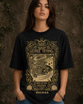 Tide Crest Aesthetic Print - Oversized T-Shirt for Women