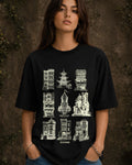 Timeless Structures Aesthetic Print - Oversized T-Shirt for Women