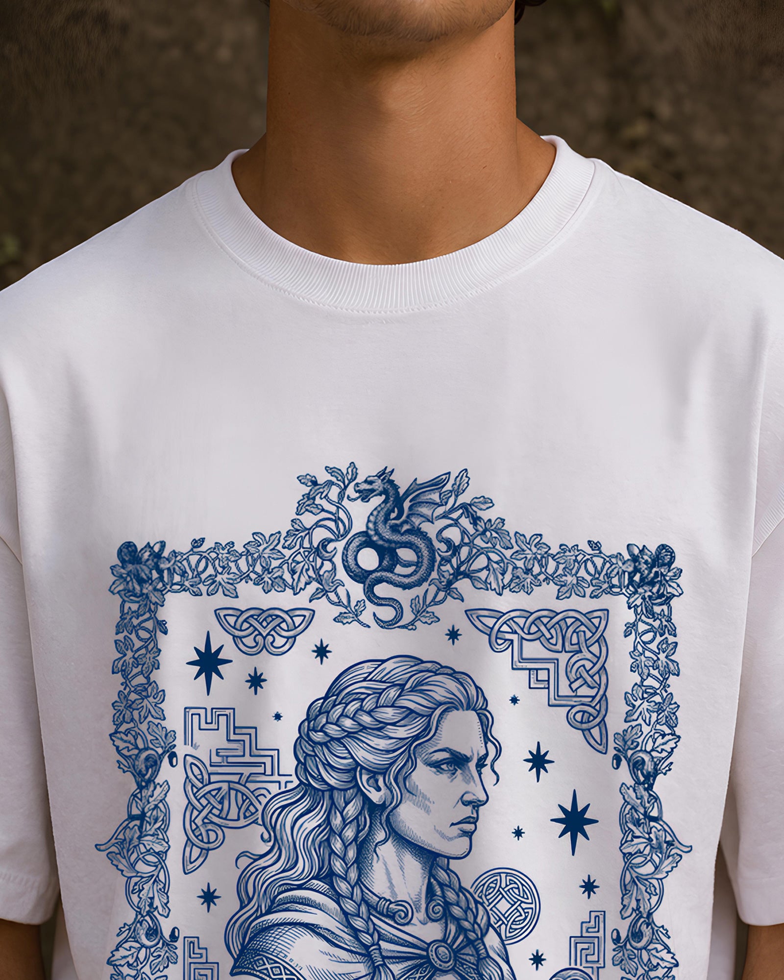 Valkyrie’s Oath Aesthetic Print - Oversized T-Shirt for Men