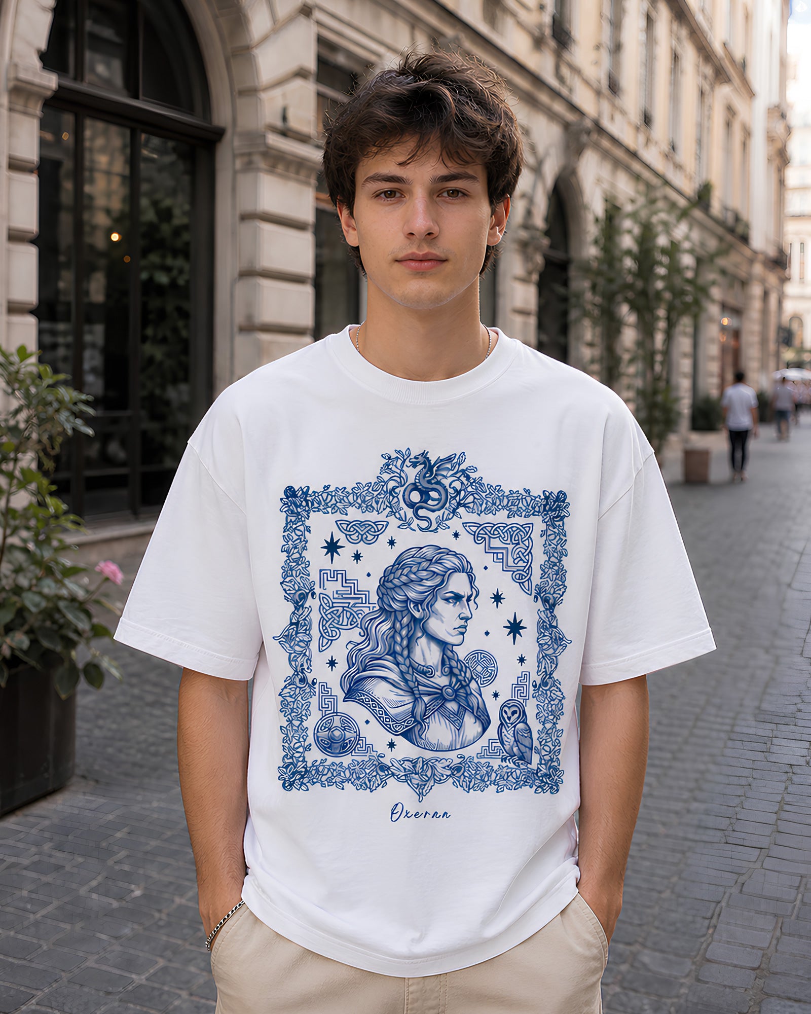 Valkyrie’s Oath Aesthetic Print - Oversized T-Shirt for Men
