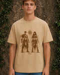 Warrior Aesthetic Print - Oversized T-Shirt for Men