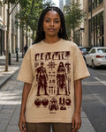 Warrior Codex Aesthetic Print - Oversized T-Shirt for Women
